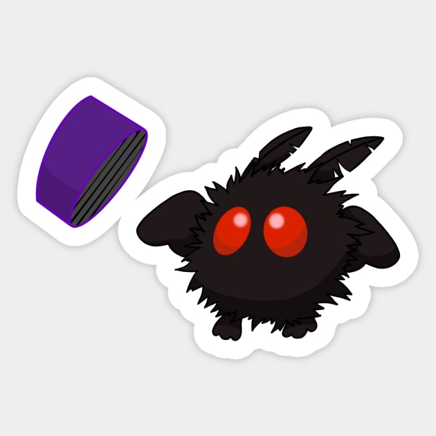 Mothman puff Sticker by nomnomzombie